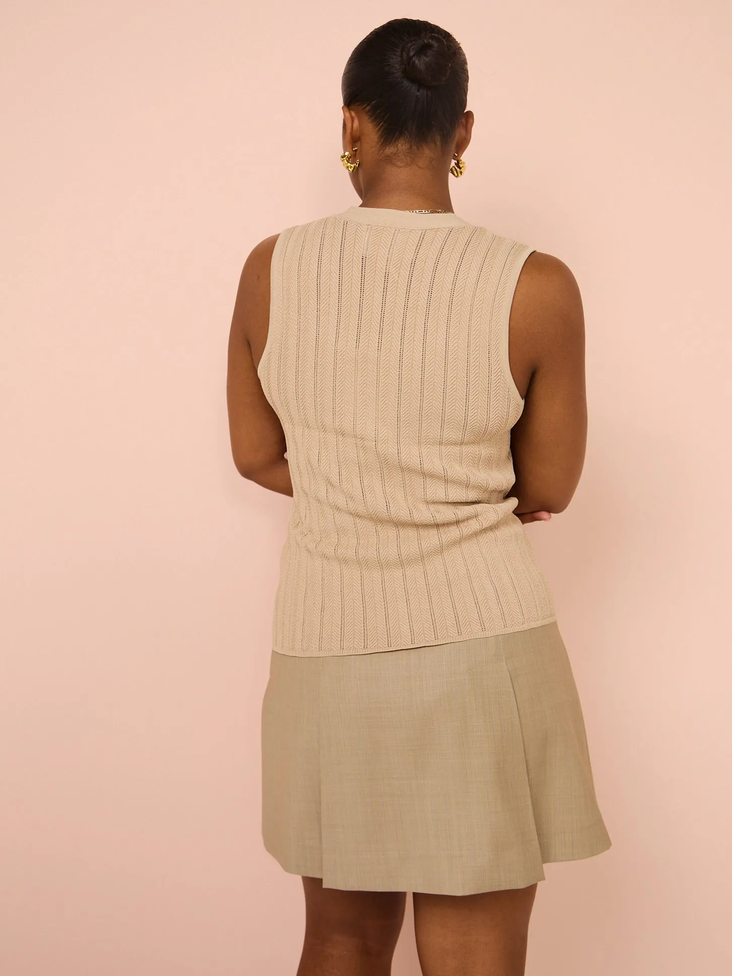 Viktoria & Woods Maestro Merino Skirt in Pin Check