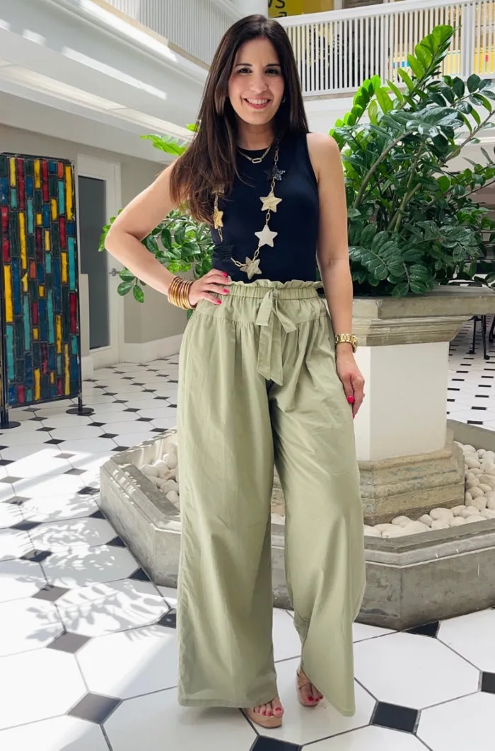 Woven Long Pants with Draw String