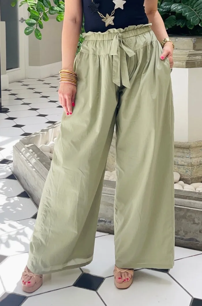 Woven Long Pants with Draw String