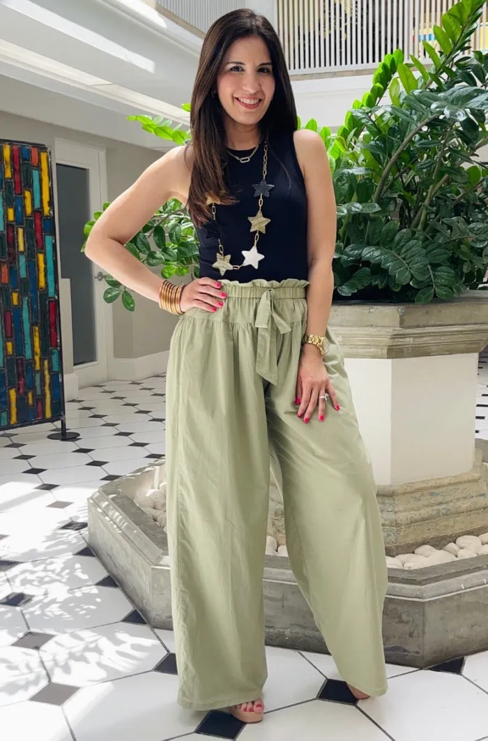 Woven Long Pants with Draw String